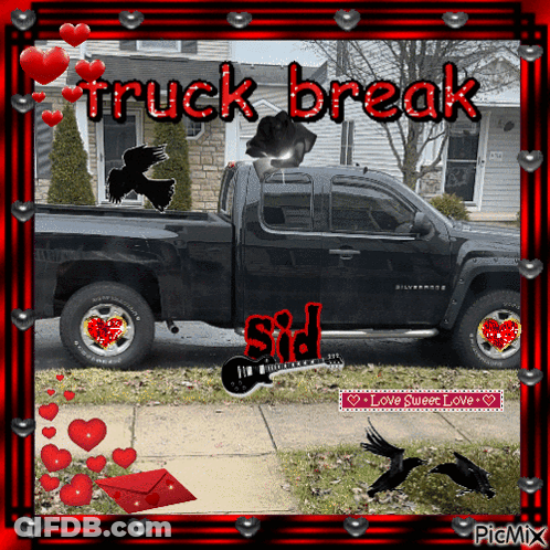 Black Truck With Truck Break GIF