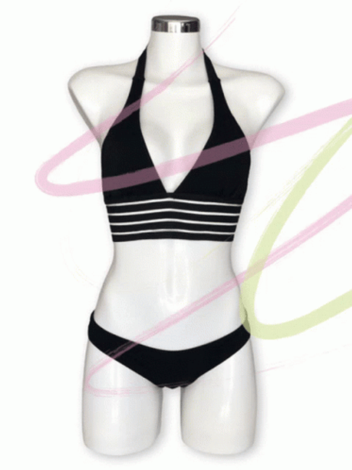 Black Two Piece Swimsuit GIF