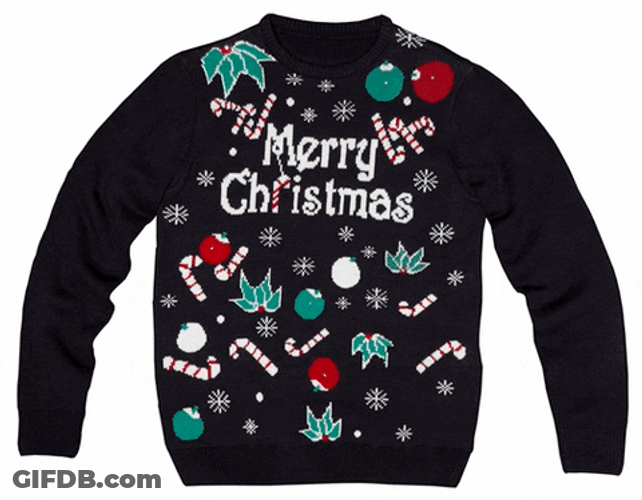 Black Ugly Sweater GIF