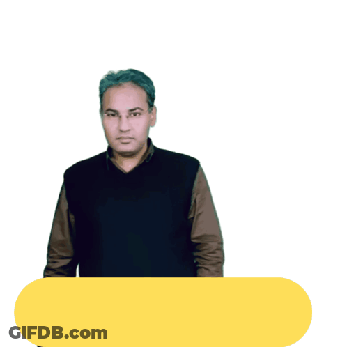 Black Vest Man Beside Yellow Button Koen Jeet Rha Ha GIF