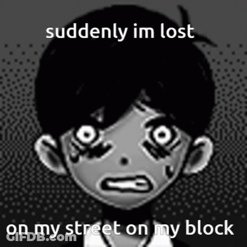 Black White Boy Big Eyes Suddenly I'm Lost GIF
