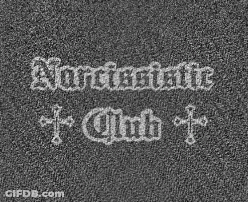 Black White Carpet With Northern Font And Cross GIF