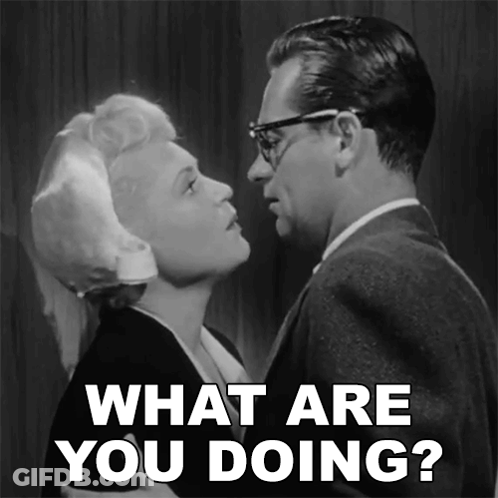 Black White Couple What Are You Doing GIF