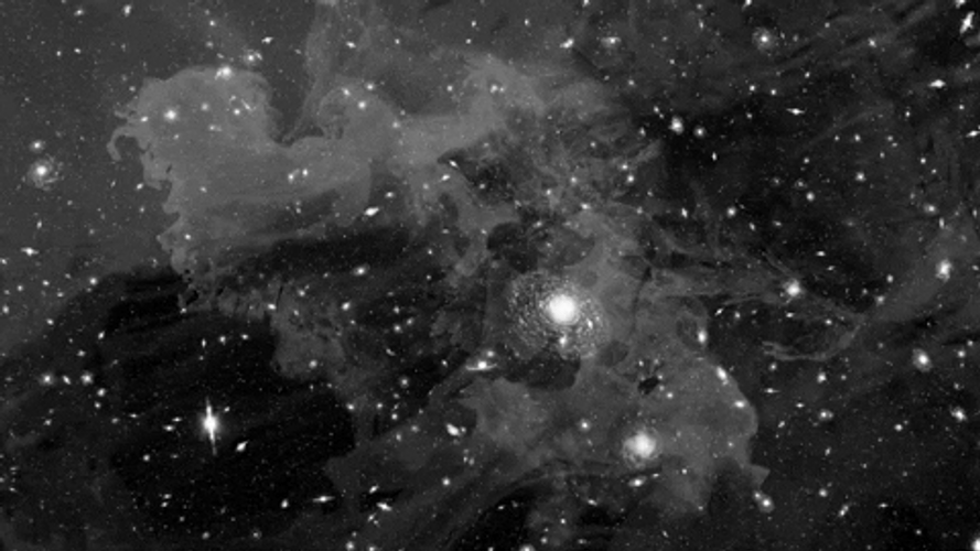 Black White Galaxy Travel GIF