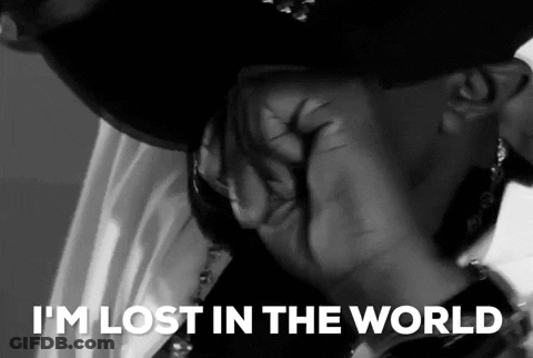 Black White Hand I'm Lost In World GIF