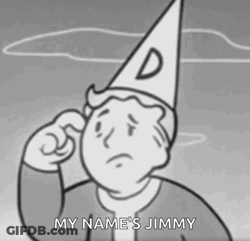 Black White Man D Hat My Name's Jimmy GIF