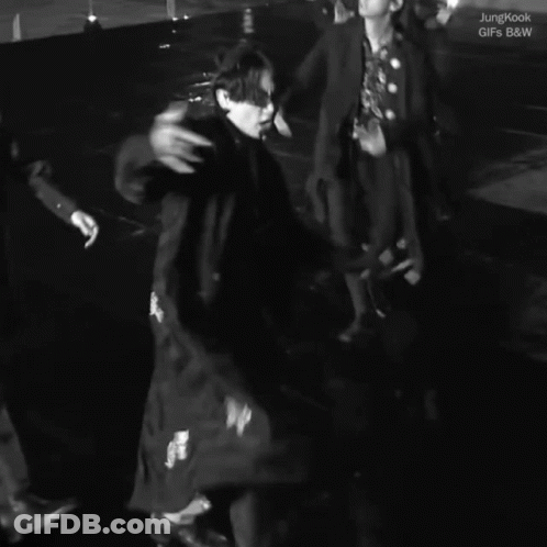 Black White Man Dancing Jungkook Gifs B&W GIF