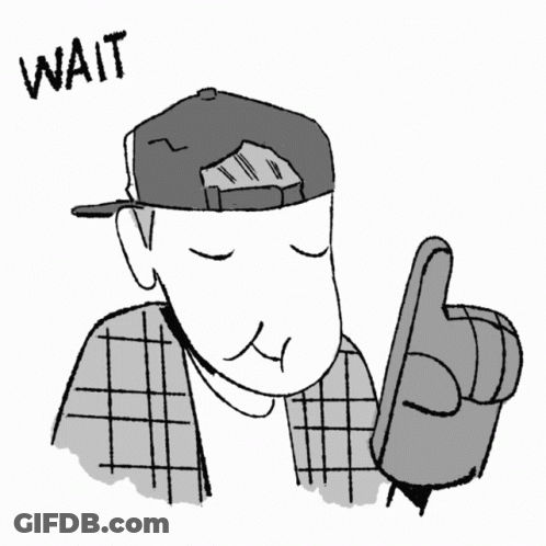 Black White Man Hat Thumbs Up Wait GIF