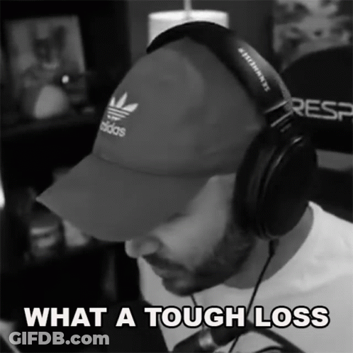 Black White Man Headphones Hat What A Tough Loss GIF