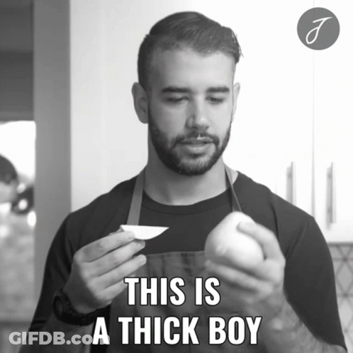Black White Man Holding Onion This Is A Thick Boy GIF