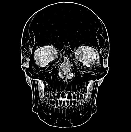 Black White Skull Art GIF