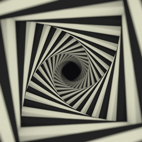 Black & White Spiral Illusion GIF