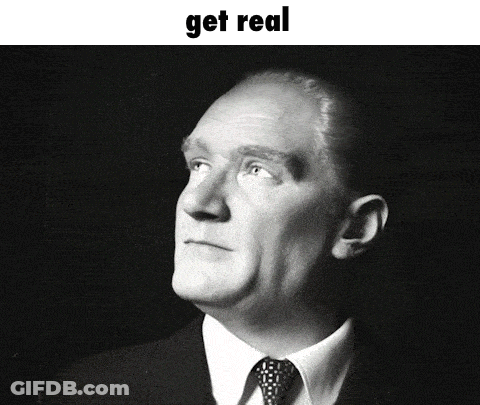 Black White Suited Man Saying Get Real GIF
