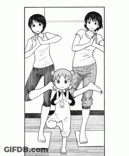Black White Yoga Yotsuba Chan How So Good GIF