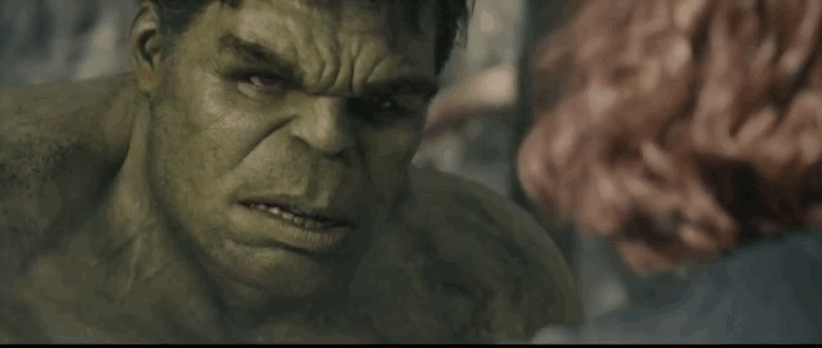 Black Widow And Hulk Staring GIF