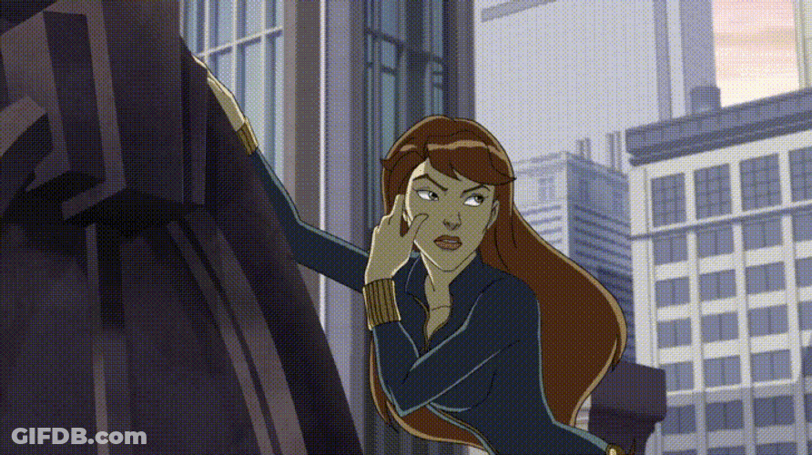 Black Widow Cartoon Zoom GIF