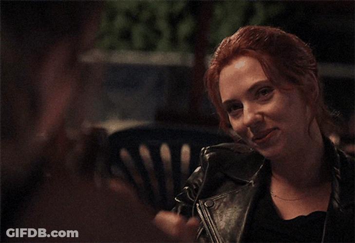 Black Widow Drinking Beer GIF
