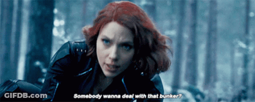 Black Widow Talking In Bunker GIF