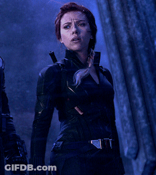 Black Widow Sad Look GIF