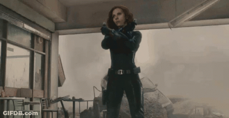 Black Widow Showing Blades GIF