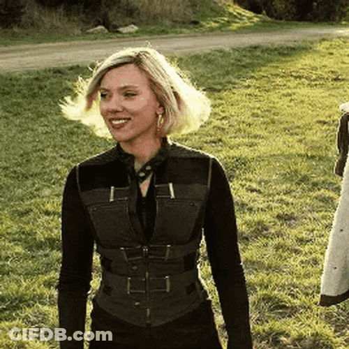Black Widow Smiling Homely GIF