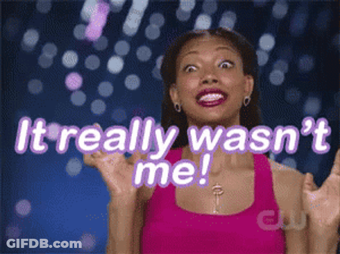 Black Woman In Pink It Really Wasnt Me GIF