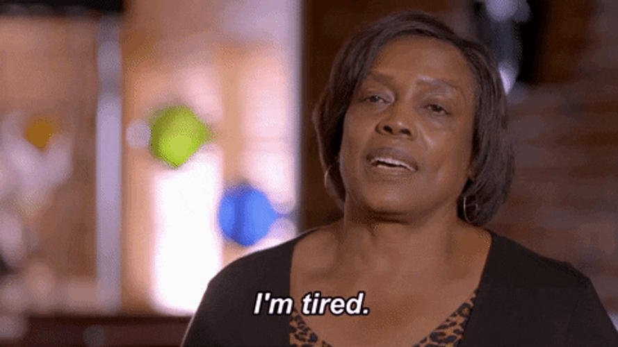 Black Woman Interviewed Im Tired GIF