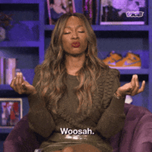 Black Woman Woosah Meditation GIF