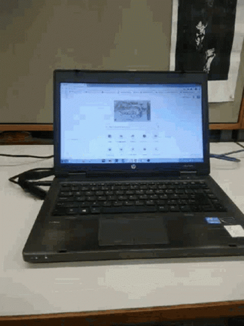 Black Work Laptop Shaking GIF