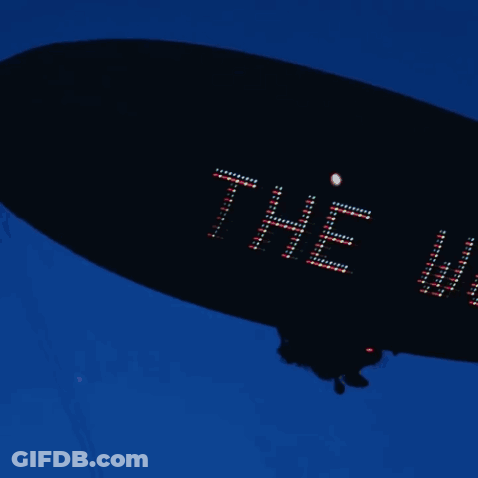 Black Zeppelin With He Won GIF