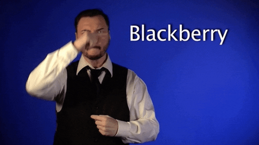 Blackberry Sign Language GIF