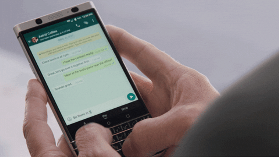 BlackBerry Smartphone Typing GIF