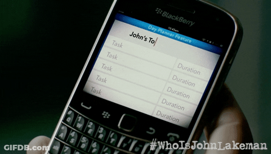 BlackBerry To Do List GIF