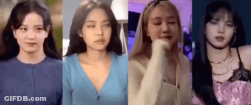 Blackpink Jennie Rosé Lisa Jisoo Collage GIF