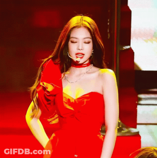 Blackpink Jennie Singing GIF
