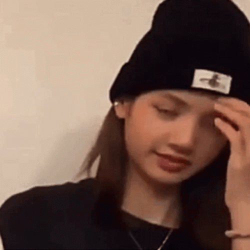 Blackpink Lisa Forehead Scratch GIF