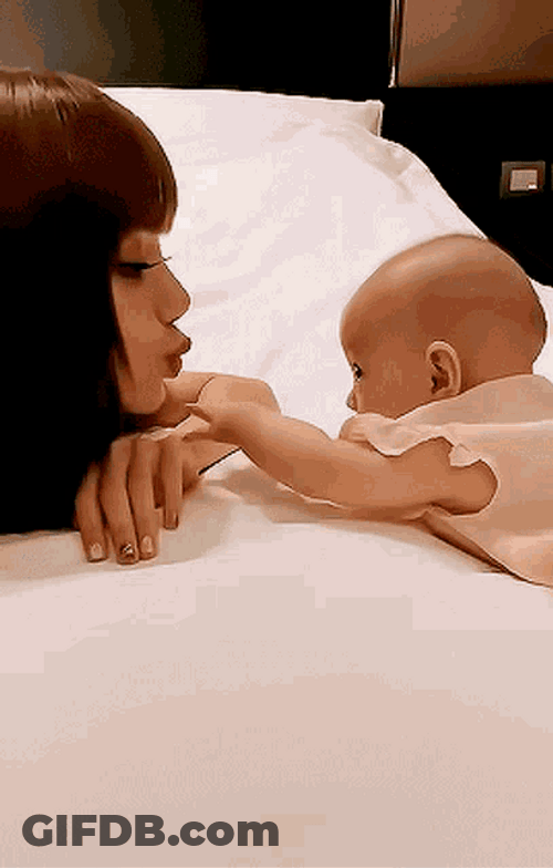 Blackpink Lisa With Baby GIF