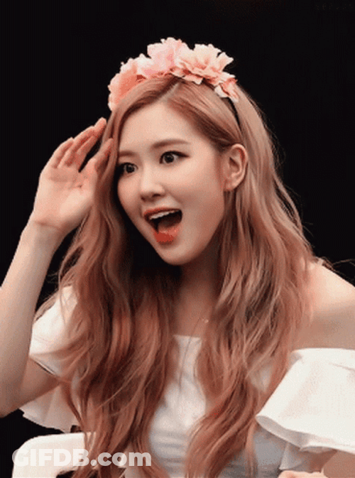 Blackpink Rose Floral Crown GIF