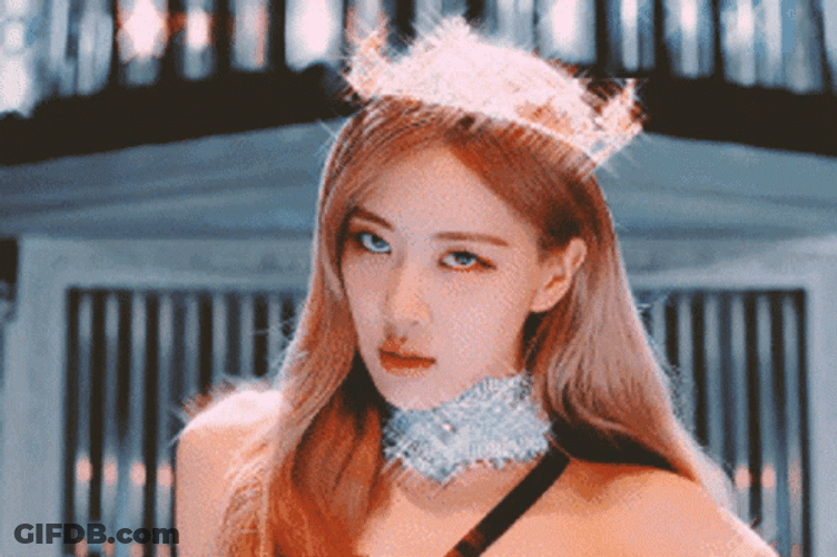 Blackpink Rose Staring Fiercely GIF