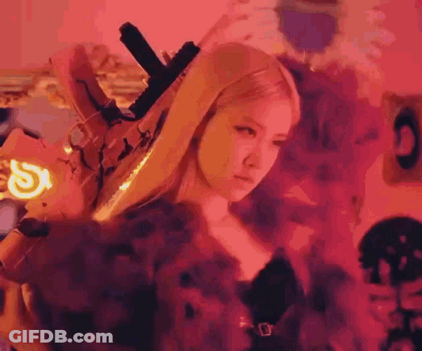 Blackpink Rose With Gun GIF
