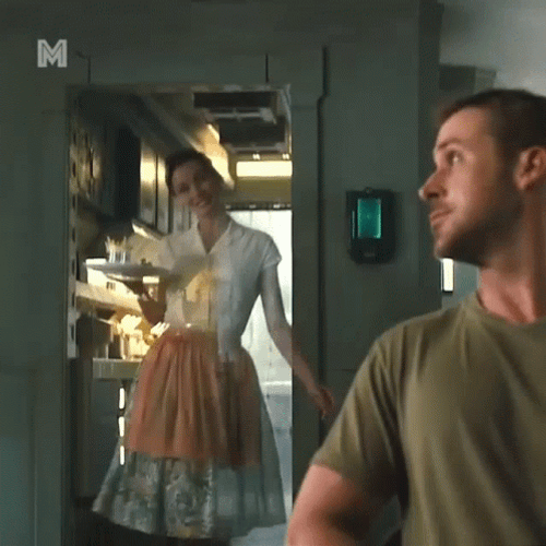 Blade Runner 2049 Hologram Joi Serves Food GIF