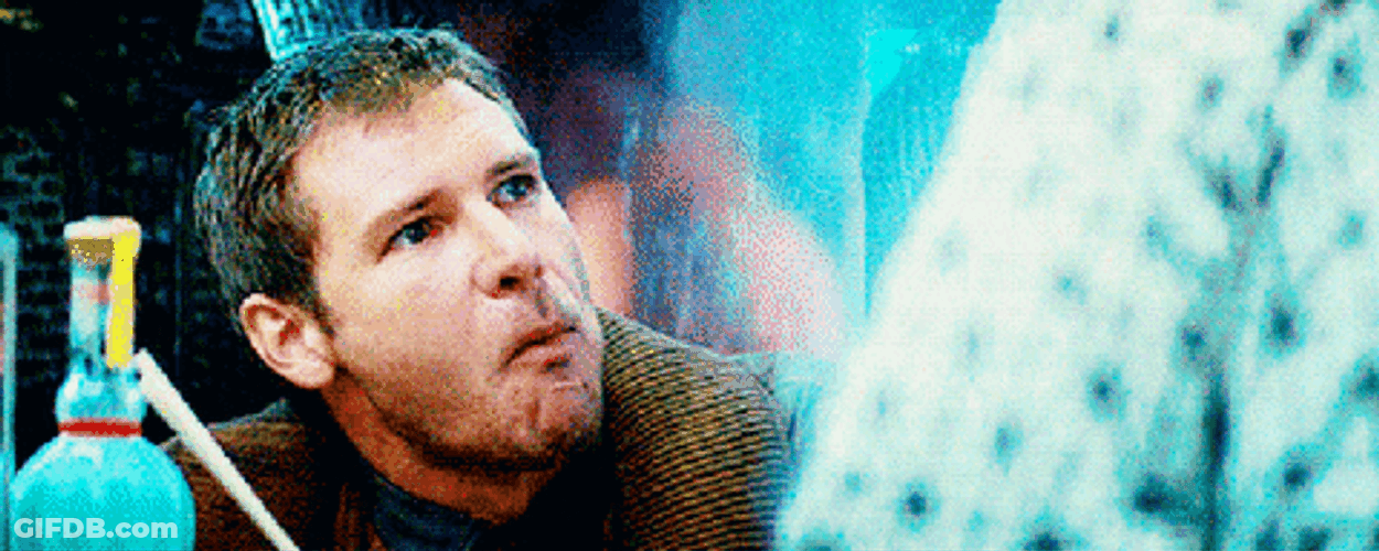 Blade Runner Rick Deckard Chewing GIF