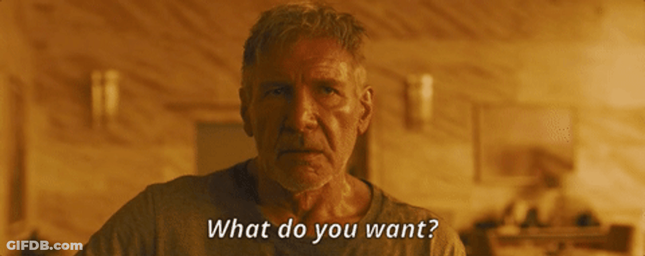 Blade Runner What Do You Want GIF