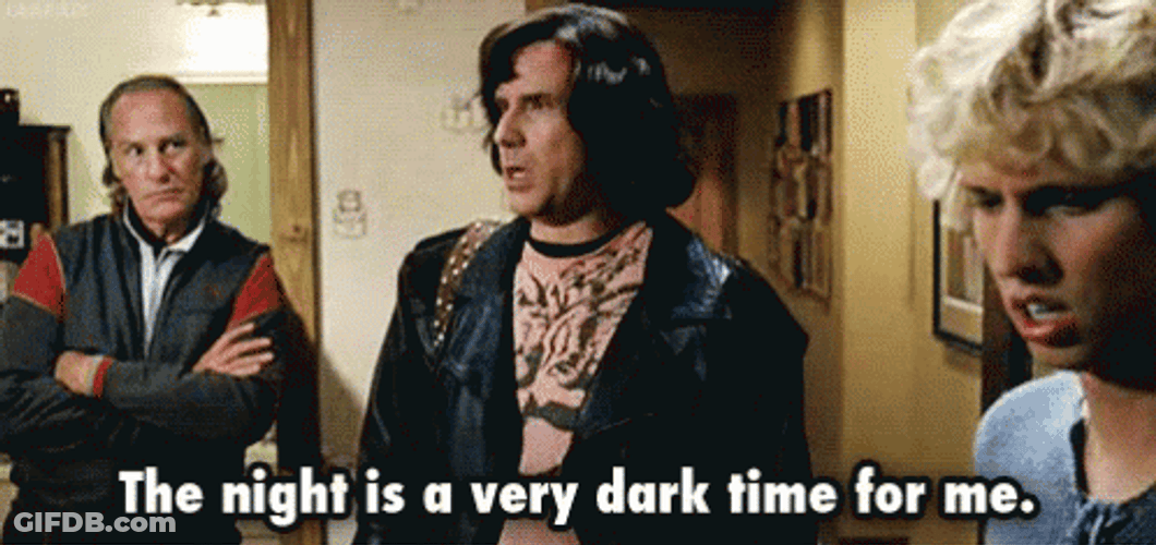Blades Of Glory Will Ferrell Night Is Dark GIF