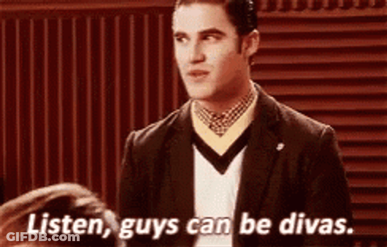 Blaine Anderson Says Guys Can Be Diva GIF
