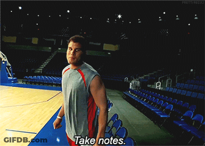 Blake Griffin Saying Take Notes GIF