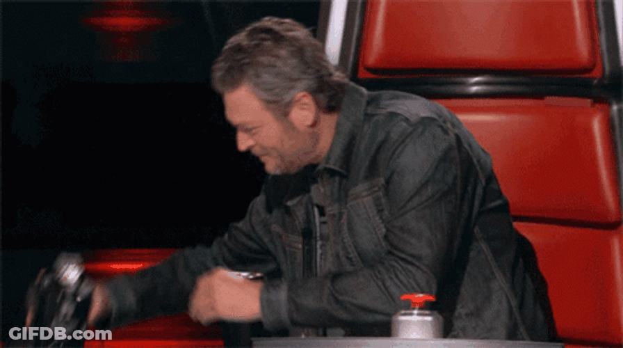 Blake Shelton Pulls Out His Megaphone GIF