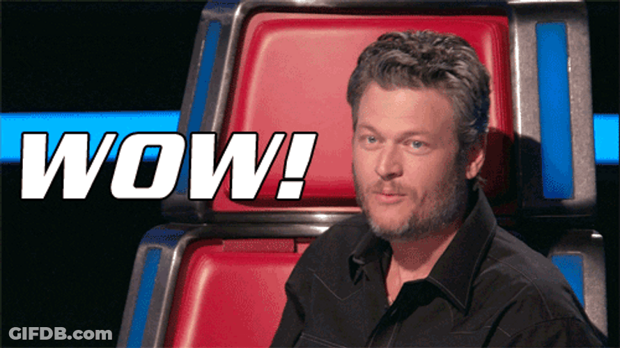 Blake Shelton Wowza With Contestant GIF