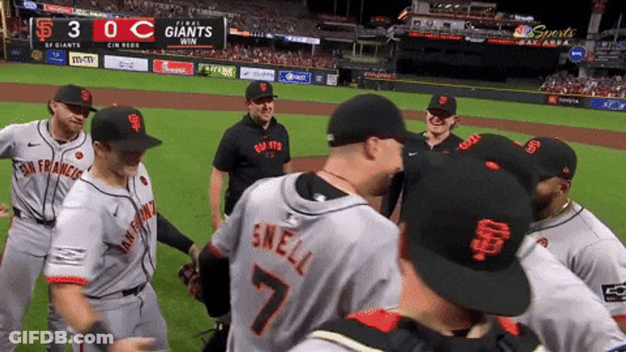Blake Snell Hug Each Team Player GIF