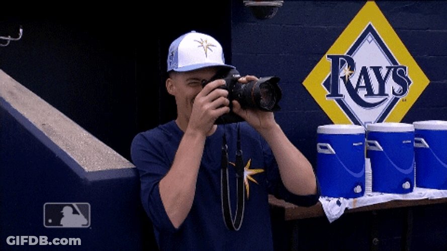 Blake Snell Taking Picture GIF